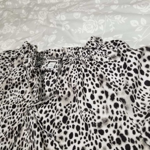 Dalmation Print Long Sleeve Blouse - Extra Small - Picture 3 of 7